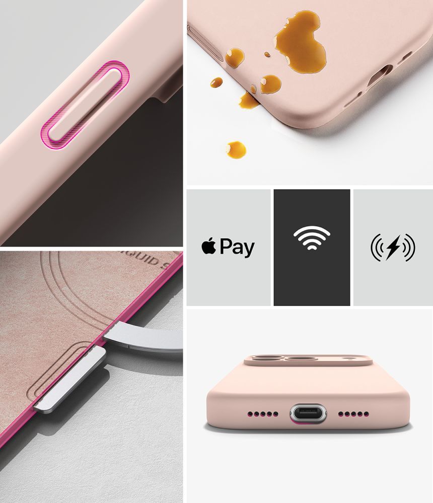 Ringke iPhone 18 Pro Max - Θήκη Σιλικόνης MagSafe - Silicone Magnetic - Pink Sand