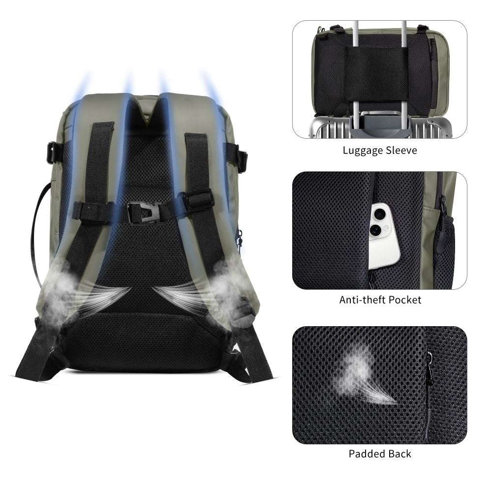 Tech-Protect Σακίδιο Καμπίνας για Laptop - 20L - Defender S50 - Olive Green