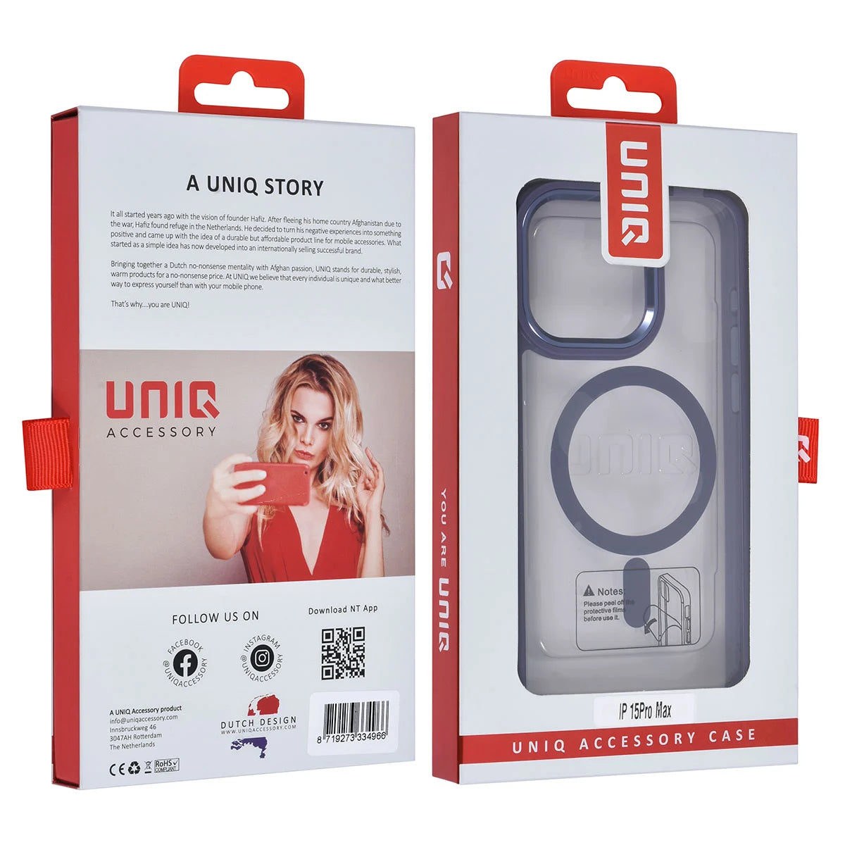 Tuniq iPhone 15 Pro Max - MagSafe Σκληρή Θήκη με Πλαίσιο Σιλικόνης - Μοβ / Διάφανη