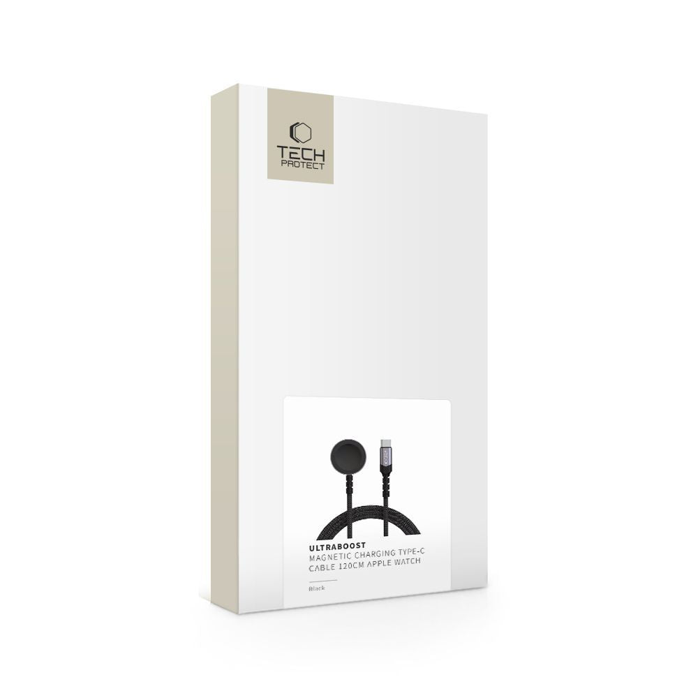 Tech-Protect MC01 UltraBoost Καλώδιο Type-C με Μαγνητική Βάση Φόρτισης για Apple Watch - 1.2m - Black