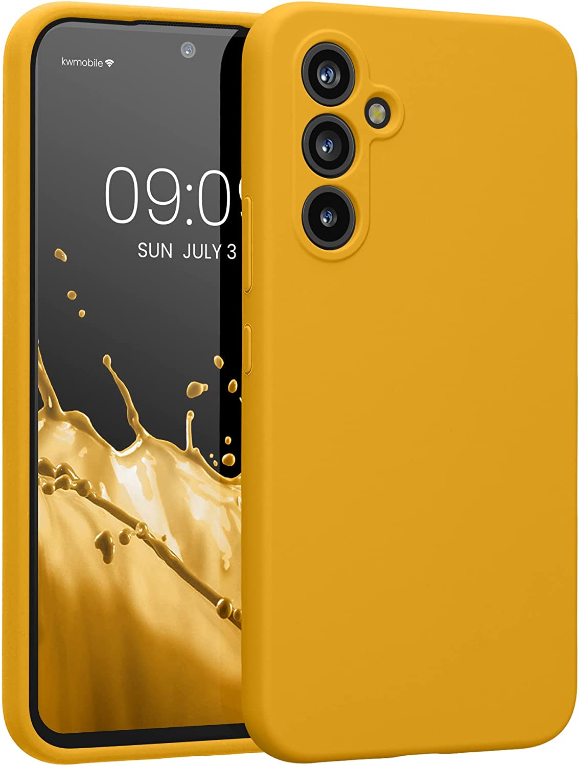 KW Samsung Galaxy A54 5G Θήκη Σιλικόνης Rubberized TPU - Honey Yellow - 60795.143