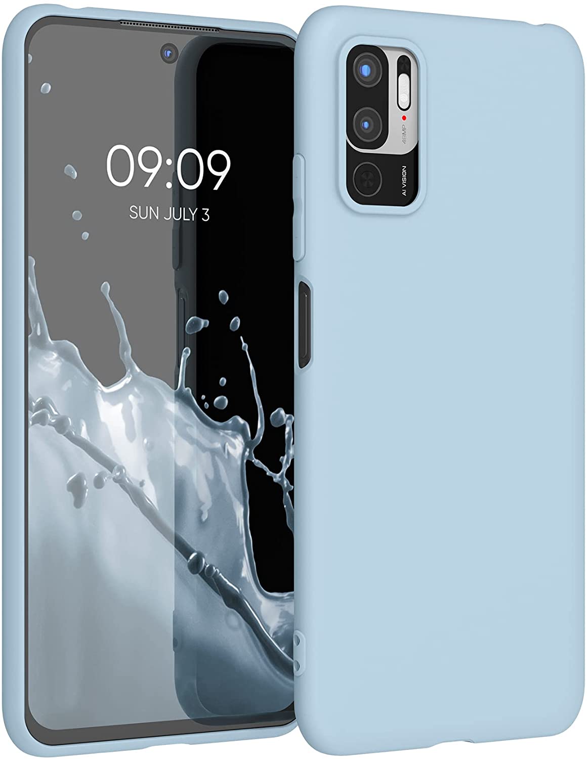 KW Xiaomi Redmi Note 10 5G Θήκη Σιλικόνης TPU - Light Blue Matte - 54947.58