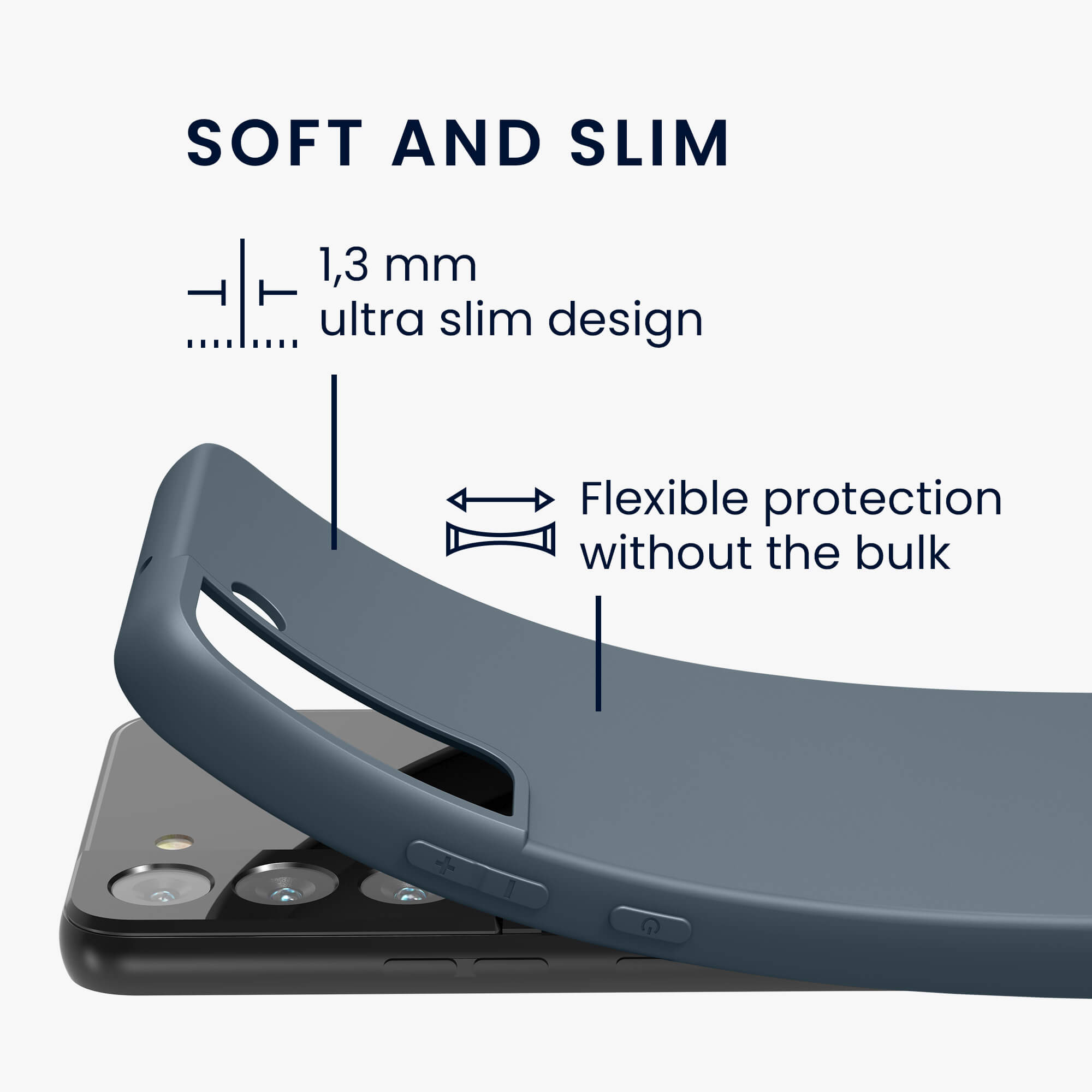 KW Samsung Galaxy S22 Θήκη Σιλικόνης TPU - Slate Grey - 56758.202