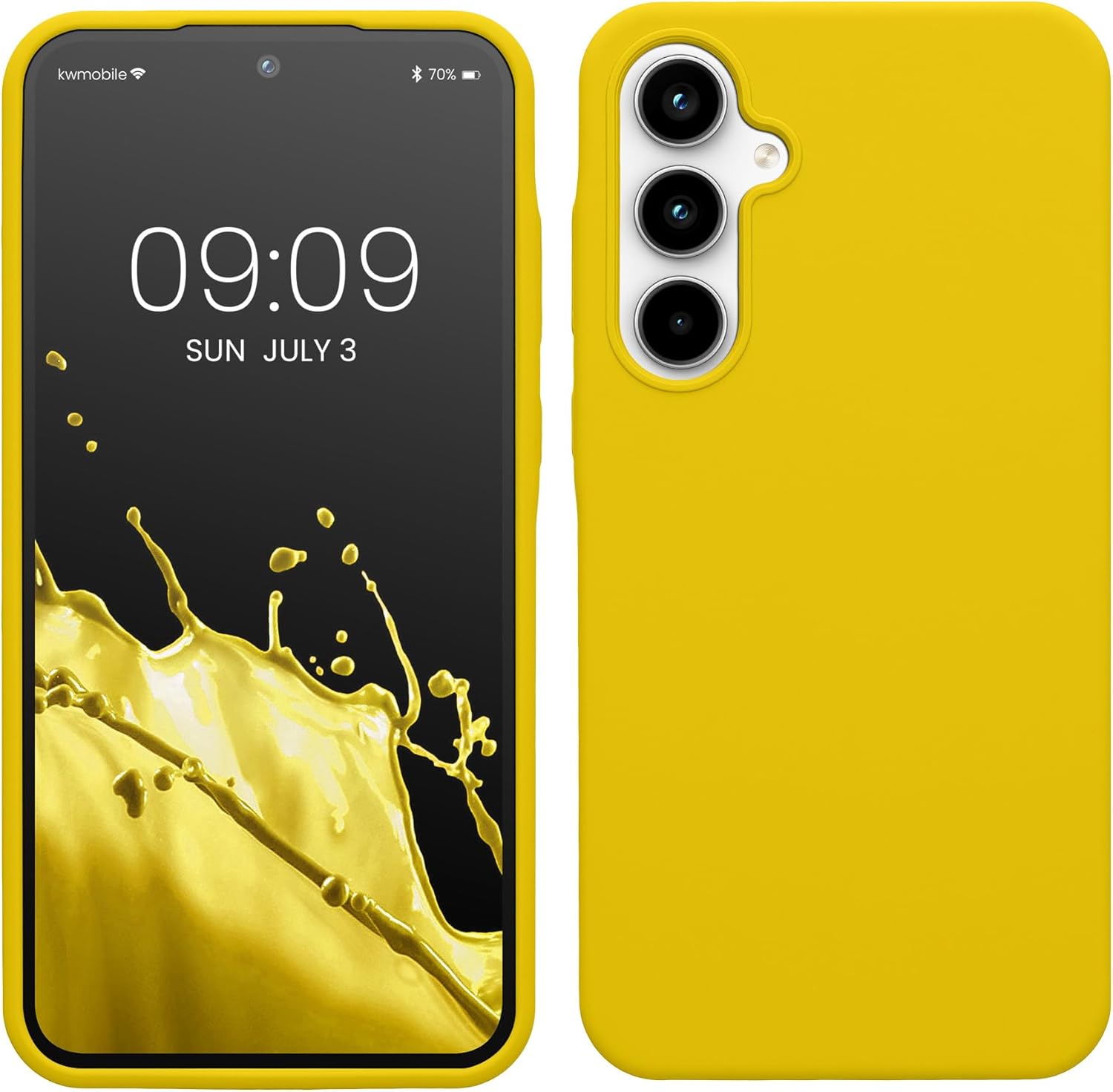 KW Samsung Galaxy A35 5G Θήκη Σιλικόνης Rubberized TPU - Bright Yellow
