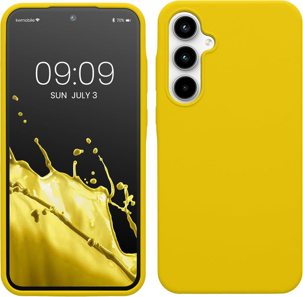 KW Samsung Galaxy A35 5G Θήκη Σιλικόνης Rubberized TPU - Bright Yellow