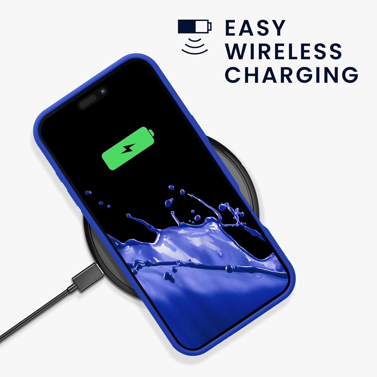 KW iPhone 16 Plus Θήκη Σιλικόνης Rubberized TPU - Baltic Blue