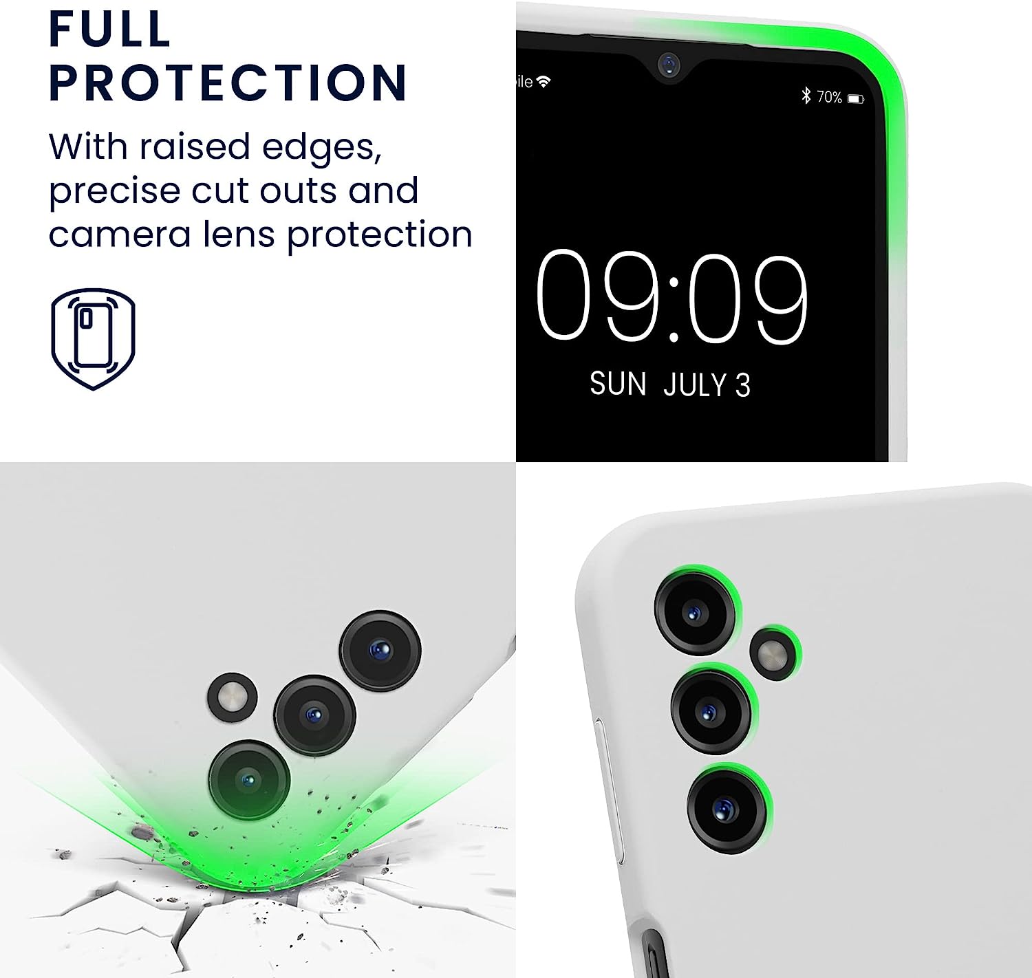 KW Samsung Galaxy A14 5G Θήκη Σιλικόνης Rubber TPU - White Matte - 60808.48