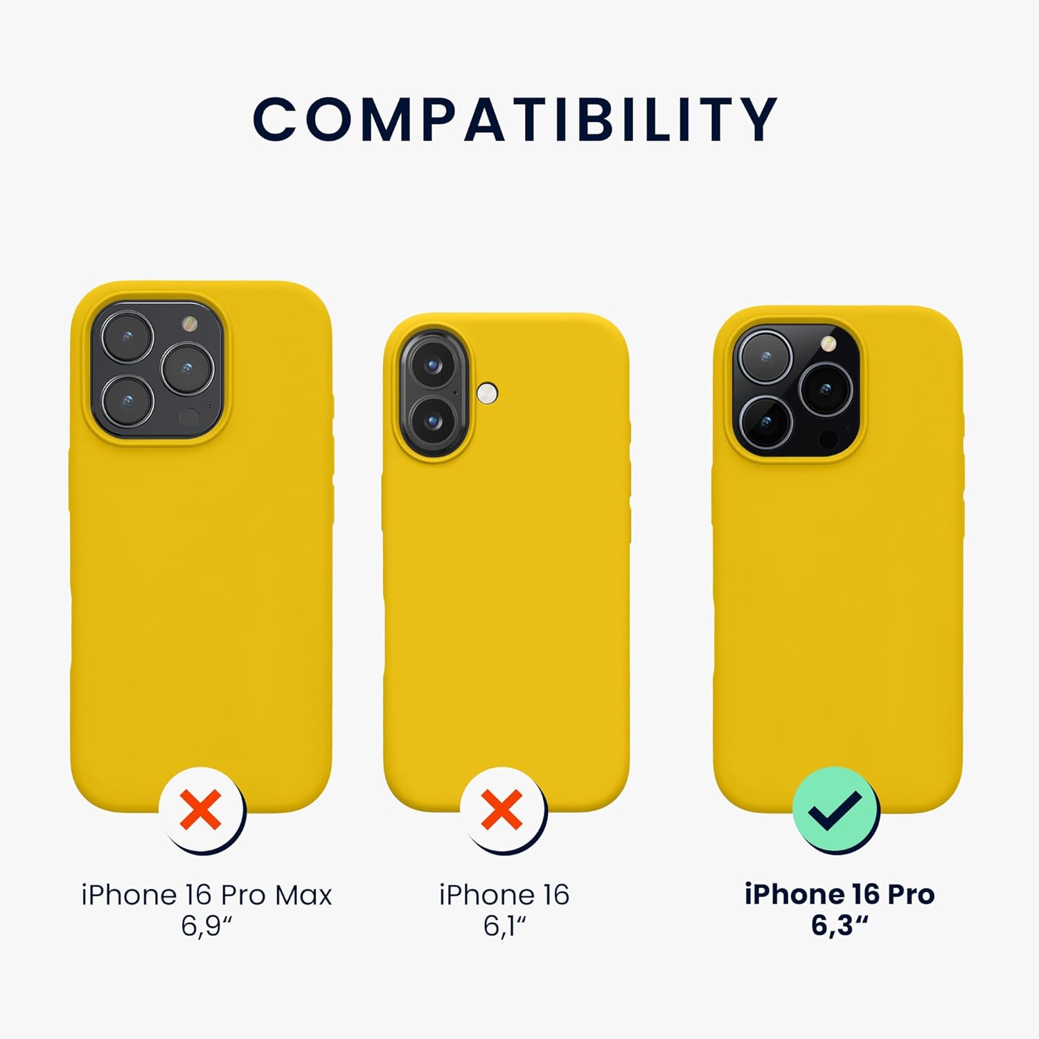 KW iPhone 16 Pro Θήκη Σιλικόνης Rubberized TPU - Bright Yellow