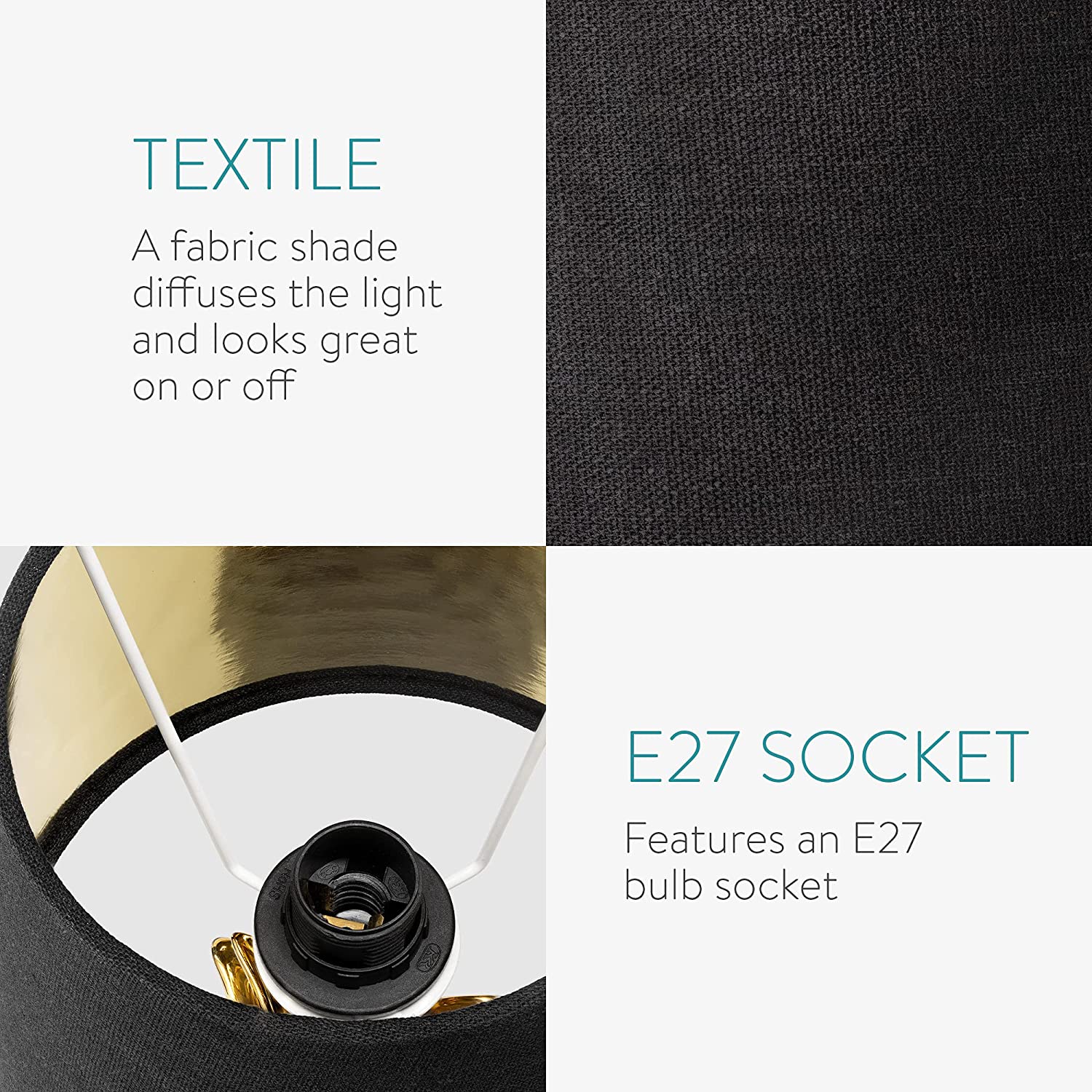 Navaris Desk Lamp Επιτραπέζιο Φωτιστικό - Ανανάς - 40cm - Black - 49151.01.01