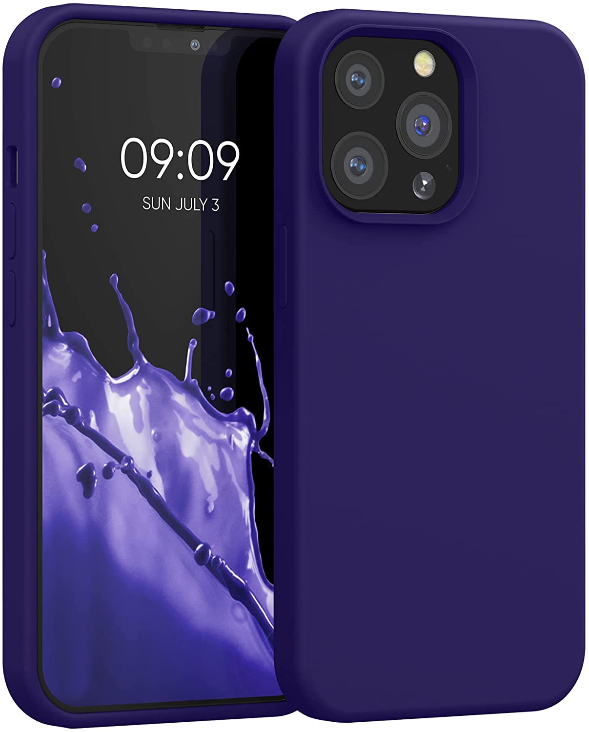 KW iPhone 13 Pro Θήκη Σιλικόνης Rubberized TPU - Velvet Blue - 55880.226
