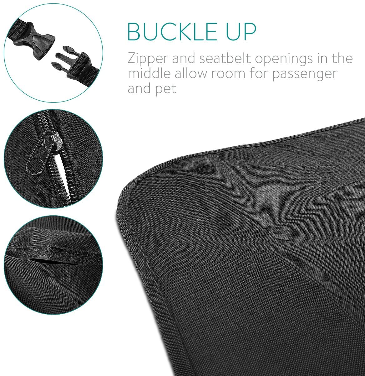 Navaris Dog Car Seat Cover - Κάλυμμα Καθίσματος Αυτοκινήτου για Σκύλους - Black - 47065.01