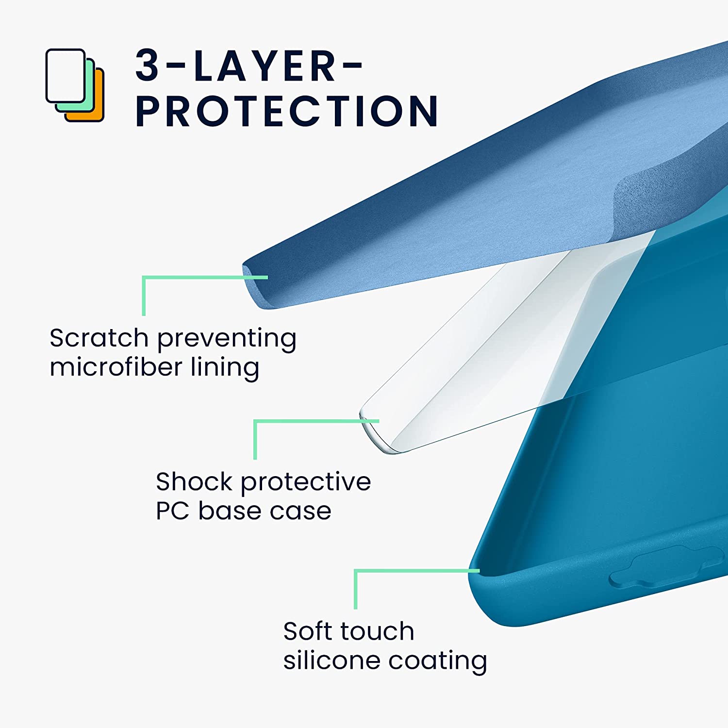 KW Samsung Galaxy S23 Θήκη Σιλικόνης Rubberized TPU - Caribbean Blue - 60273.224