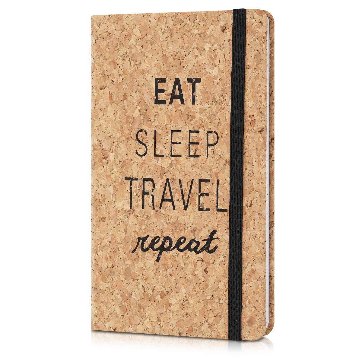 Navaris Notebook with Cork Cover Σημειωματάριο από Φελλό Design Eat Sleep Travel Repeat - 48477.03