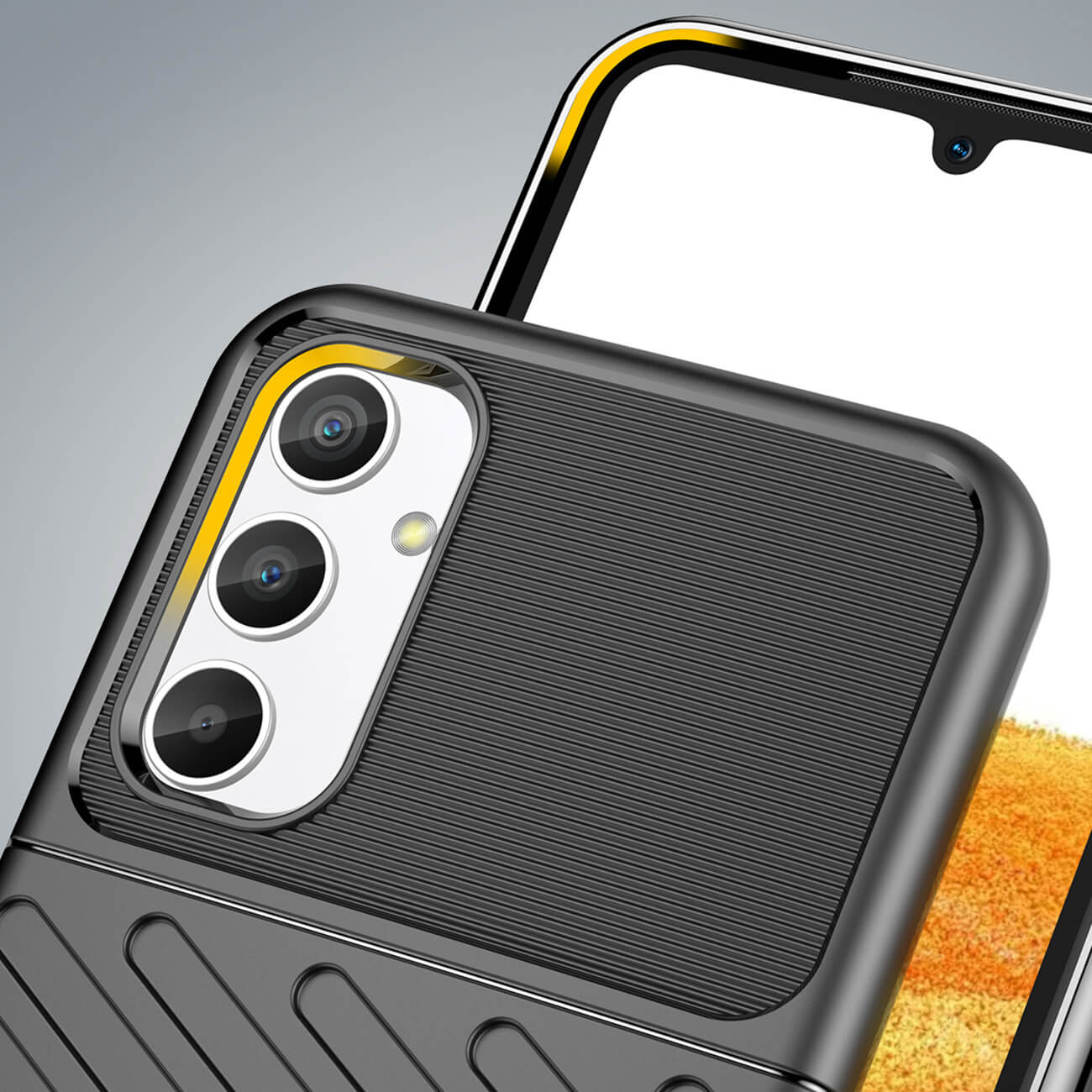 OEM Samsung Galaxy A34 5G Θήκη Thunder Tough Rugged Armor - Black