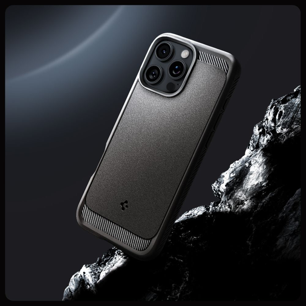 Spigen iPhone 16 Pro Rugged Armor Mag Θήκη TPU με MagSafe - Grey