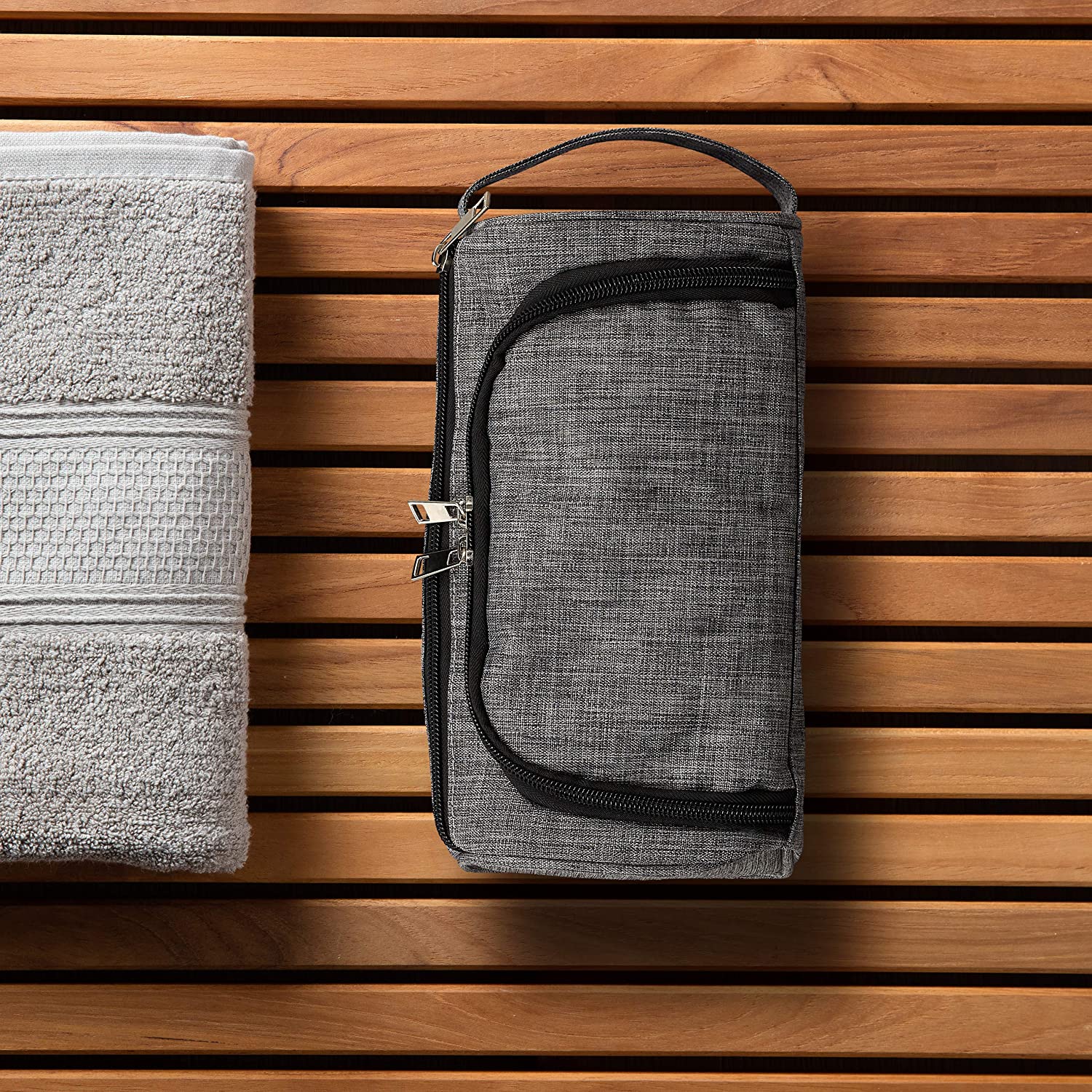 Relaxdays Κρεμαστή Τσάντα Αποθήκευσης - 13 x 23 x 13 cm - Grey - 4052025308667