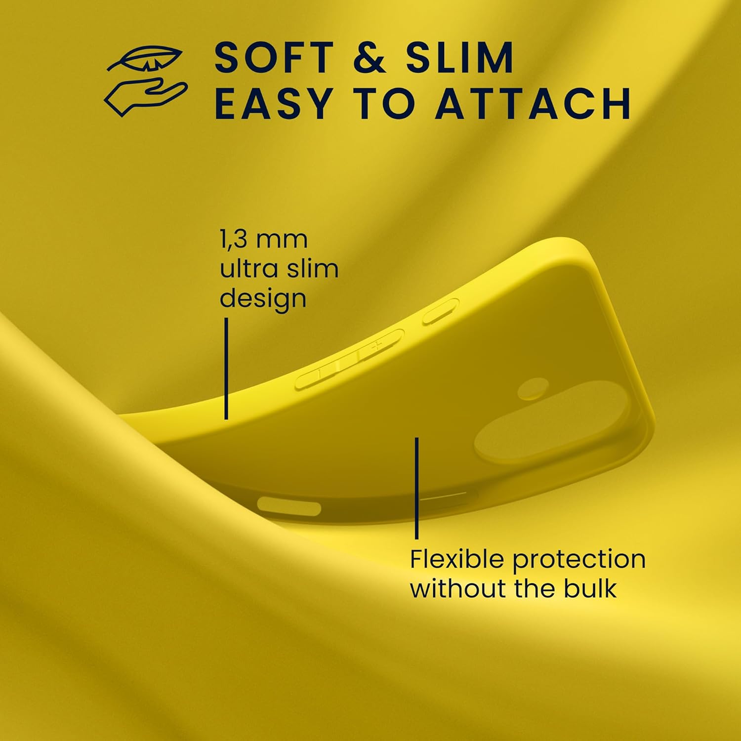 KW iPhone 16 Λεπτή Θήκη Σιλικόνης TPU - Bright Yellow