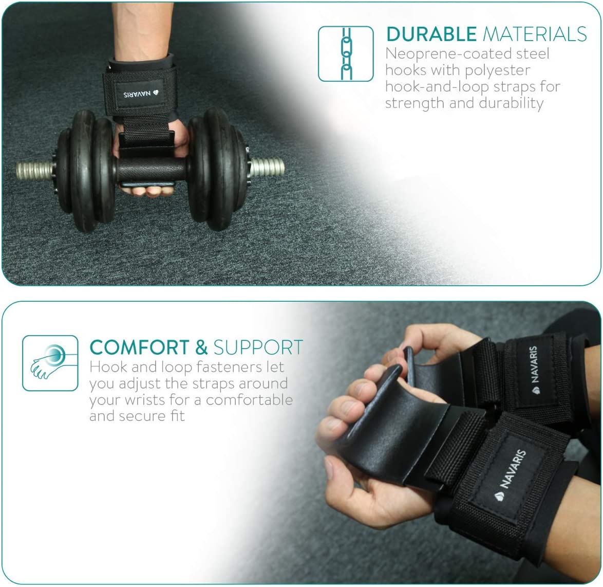 Navaris Περικάρπια / Γάντζοι Άρσης Βαρών - Black - 48508.01
