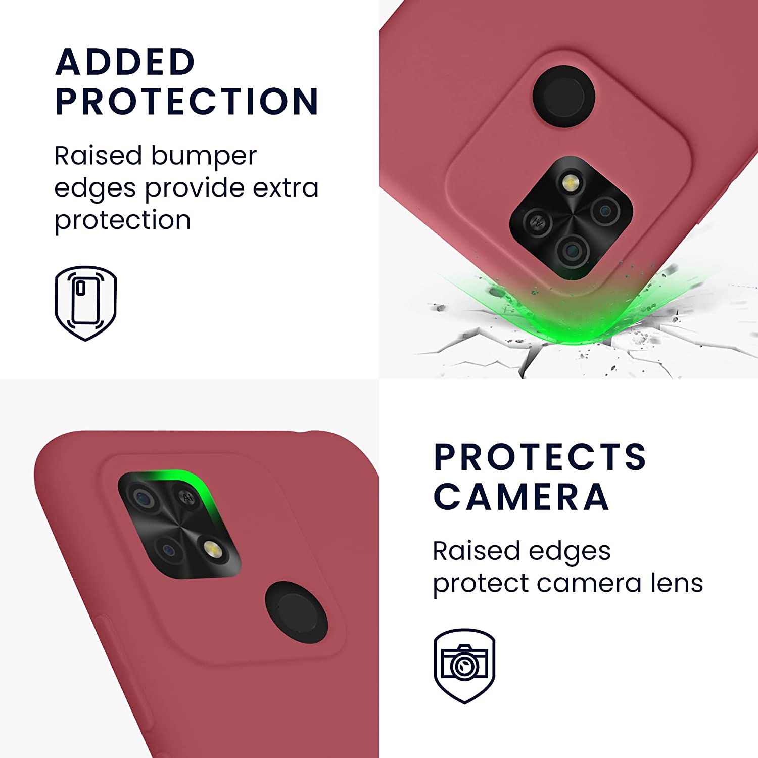 KW Xiaomi Xiaomi Redmi 10C Θήκη Σιλικόνης TPU - Dark Rose - 59231.167