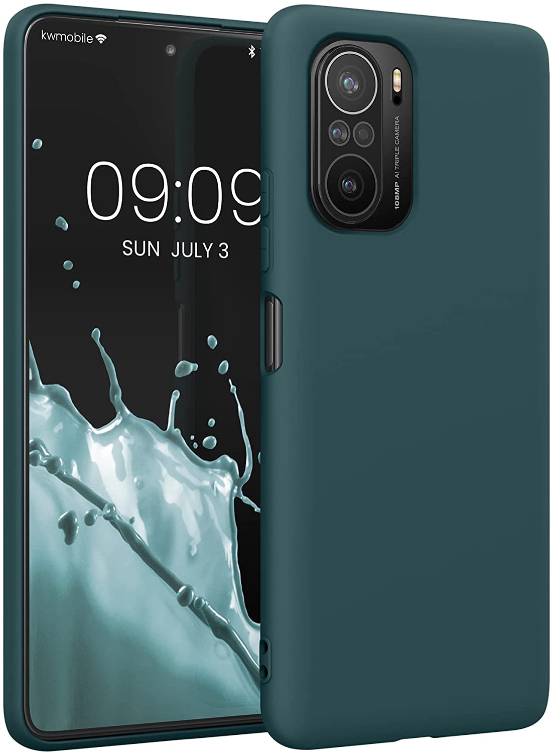 KW Xiaomi Poco F3 / Mi 11i Θήκη Σιλικόνης Rubberized TPU - Petrol Matte - 56572.57