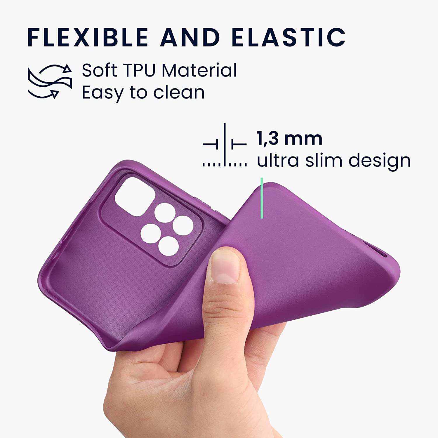 KW Xiaomi Redmi Note 11 Pro+ 5G Θήκη Σιλικόνης TPU - Metallic Violet - 58096.240