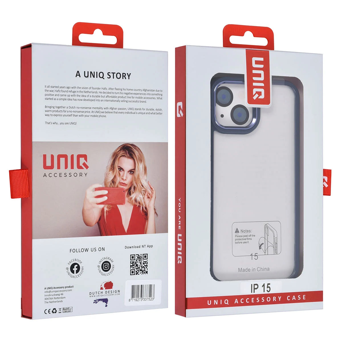 Tuniq iPhone 15 - Σκληρή Θήκη με Πλαίσιο Σιλικόνης - Μπλε / Διάφανο