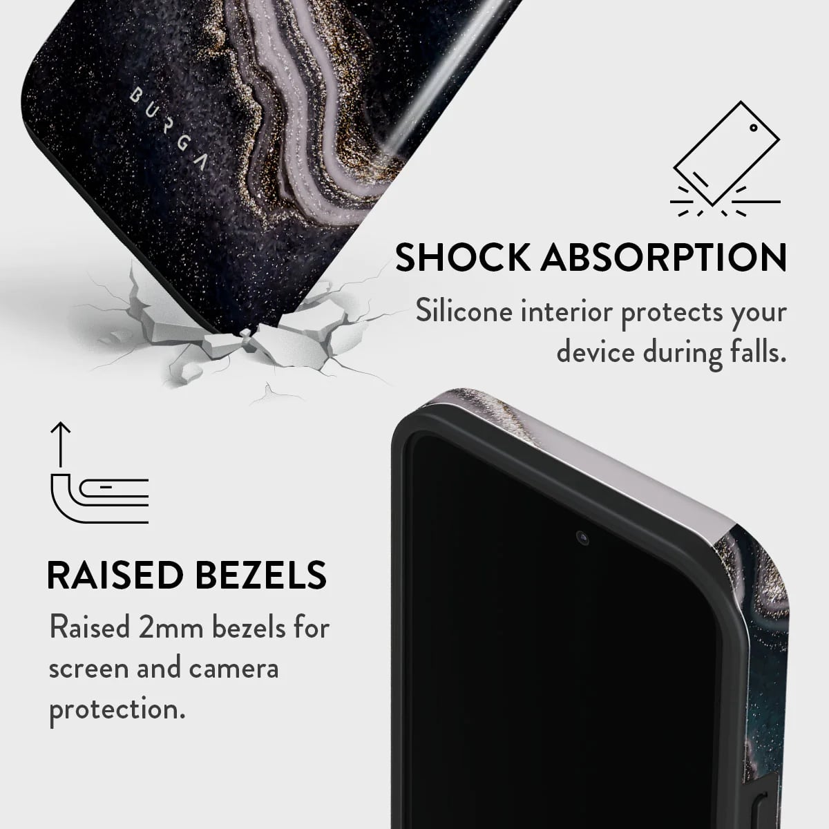 Burga iPhone 15 Pro Max Fashion Tough MagSafe Σκληρή Θήκη με MagSafe - Magic Night