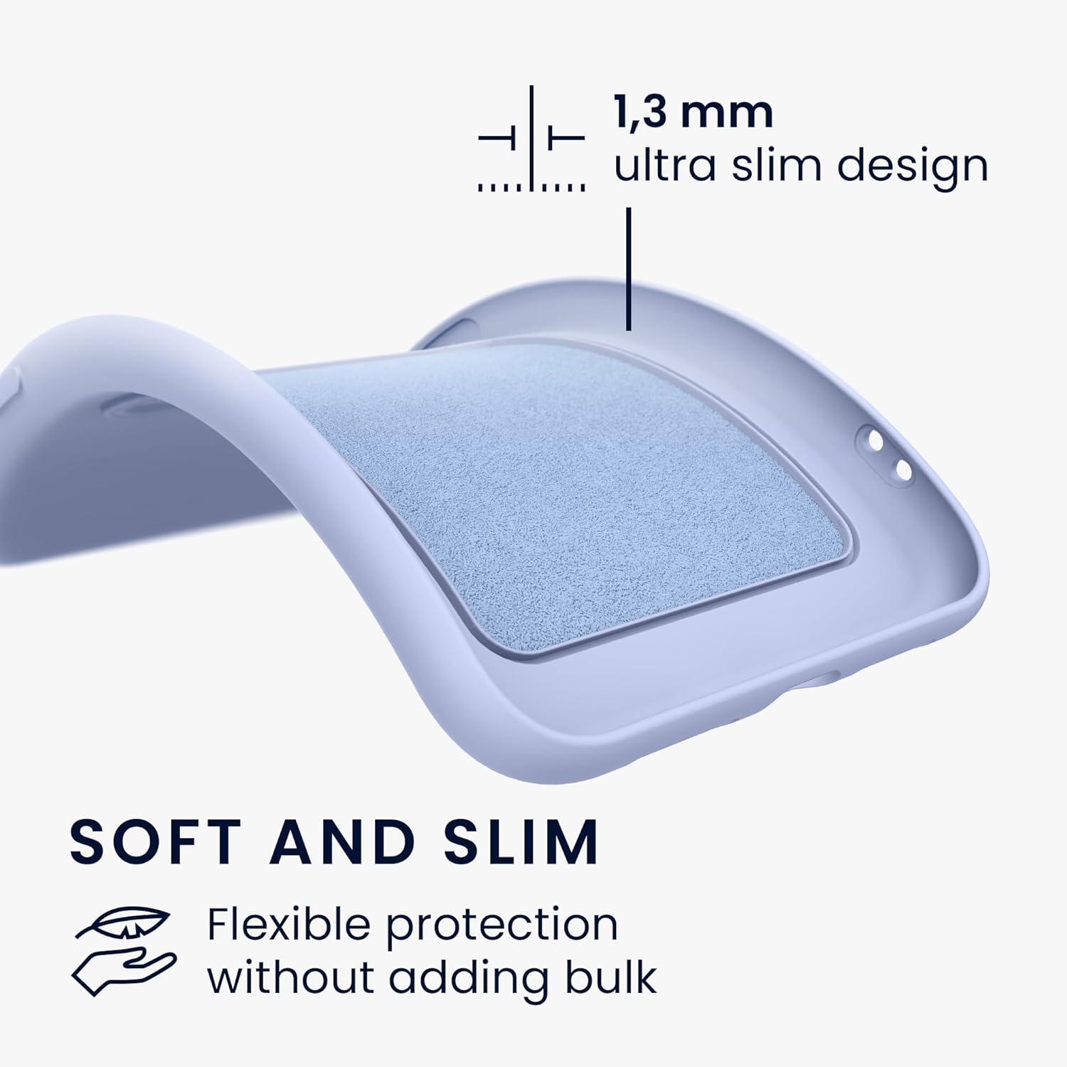 KW iPhone 16 Pro Θήκη Σιλικόνης TPU με Υποδοχή για Κάρτα - Lavender