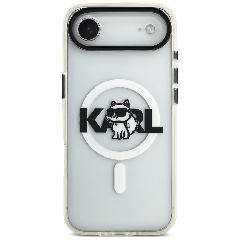 Karl Lagerfeld iPhone Air - IML Choupette Sketch Logo MagSafe - Σκληρή Θήκη με Πλαίσιο Σιλικόνης - Clear - KLHMP17MHGCHGKBT