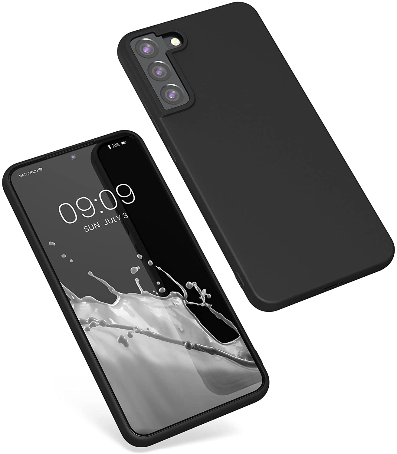 KW Samsung Galaxy S22 Plus Θήκη Σιλικόνης TPU - Matte Black - 56763.47