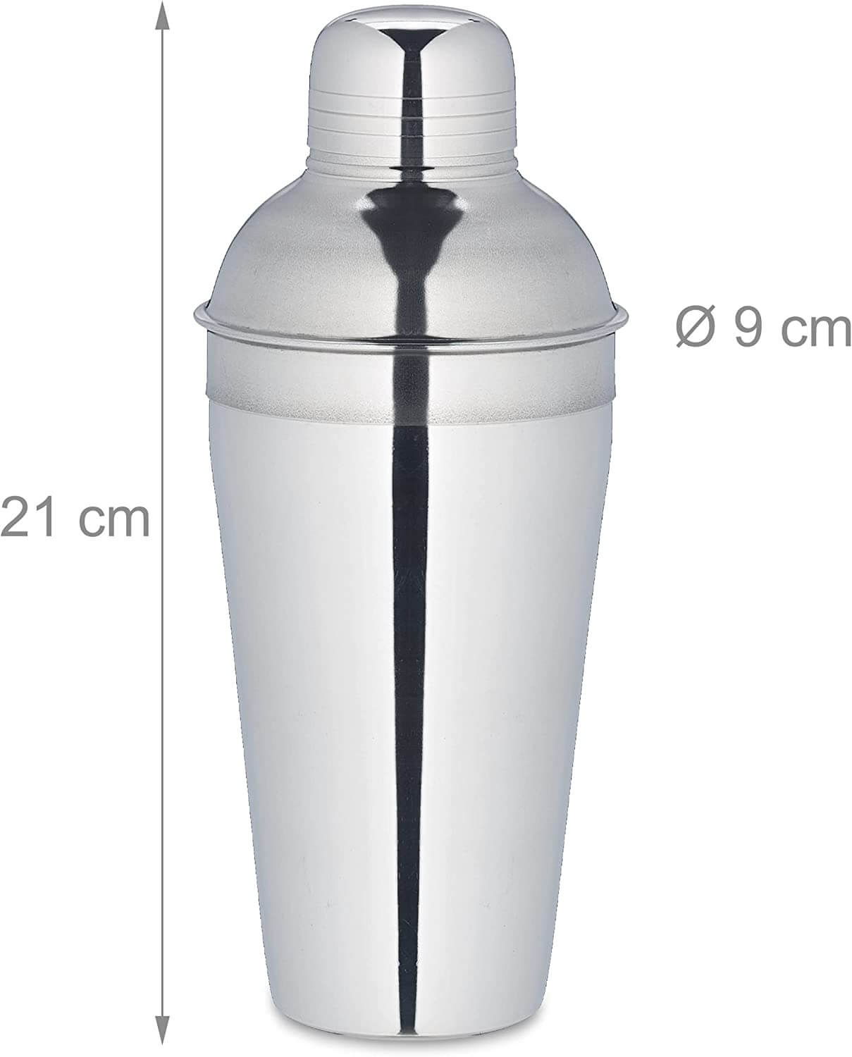 Relaxdays Σετ Κοκτέιλ 5 Τεμαχίων από Ανοξείδωτο Ατσάλι - Silver - 4052025983253