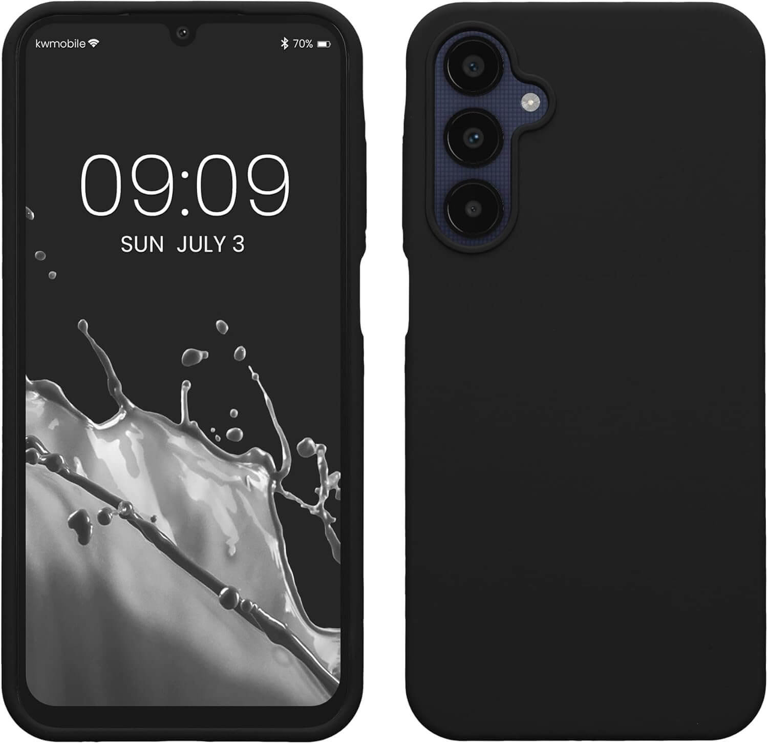 KW Samsung Galaxy A25 5G Θήκη Σιλικόνης Rubberized TPU - Black