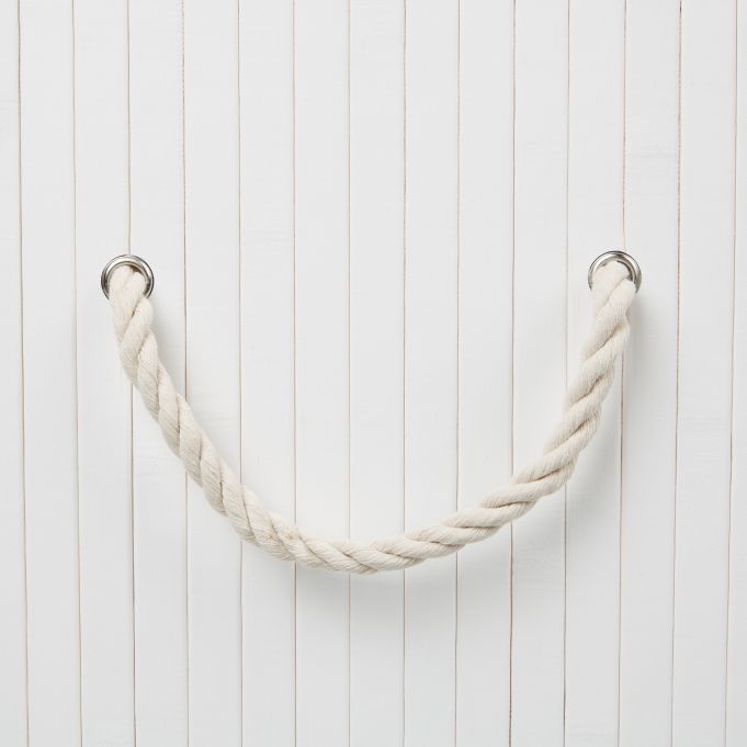 Relaxdays XL Καλάθι Απλύτων από Μπαμπού με Καπάκι - White / Creme - 4052025989187