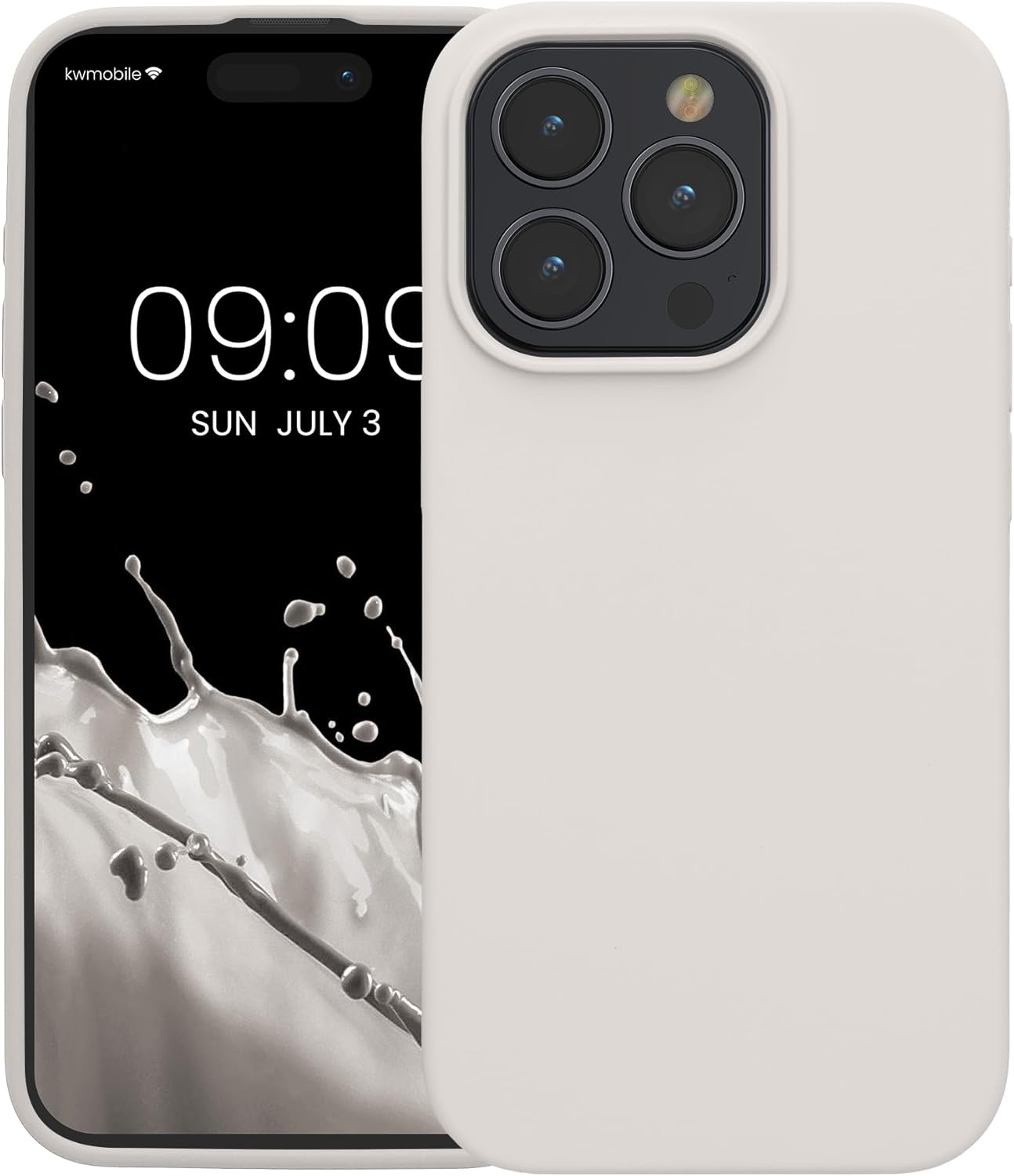 KW iPhone 15 Pro Max Θήκη Σιλικόνης Rubberized TPU - White