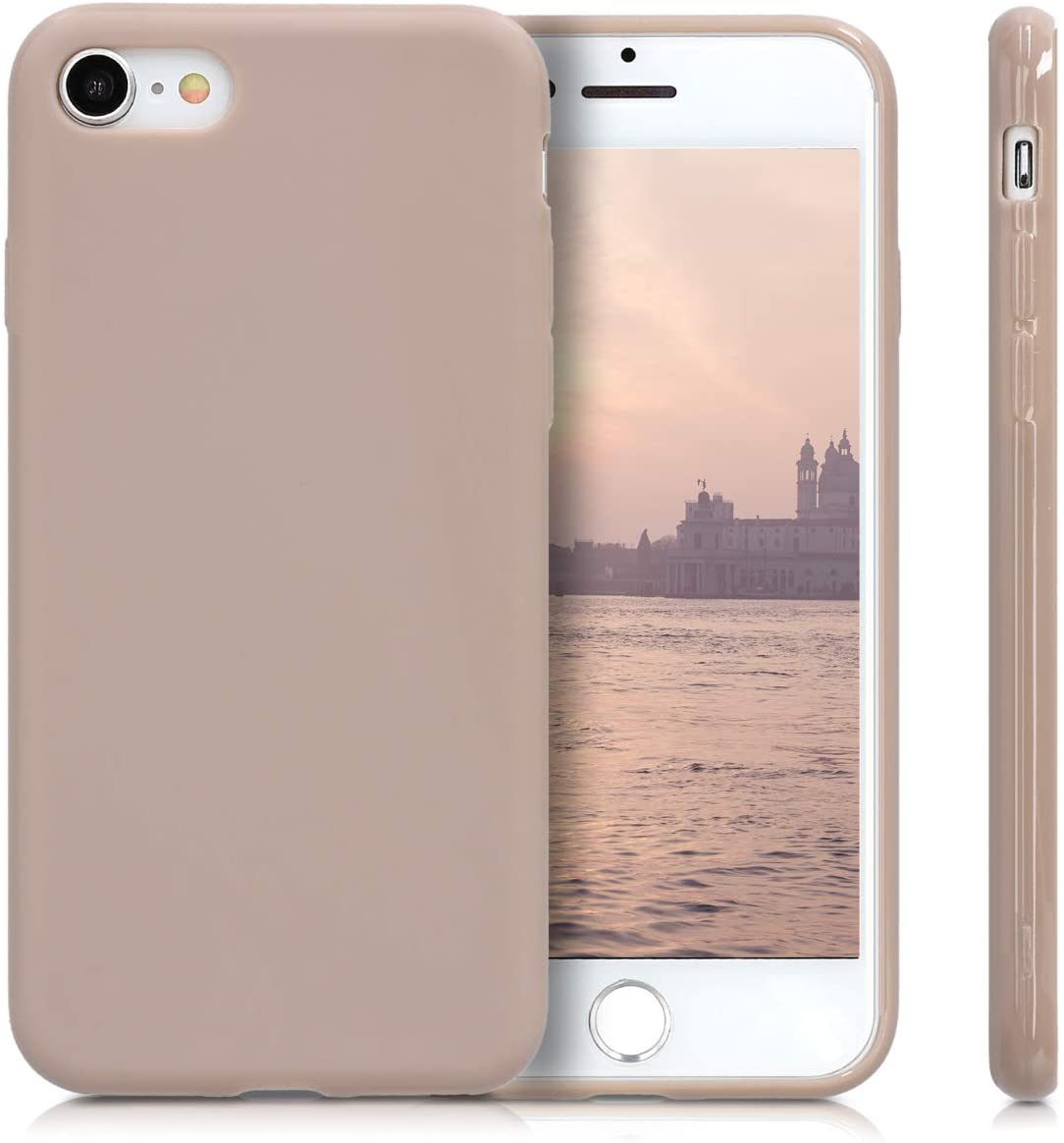 KW iPhone SE 2022 / SE 2020 / 7 / 8 Θήκη Σιλικόνης TPU - Cream Matte - 39458.125
