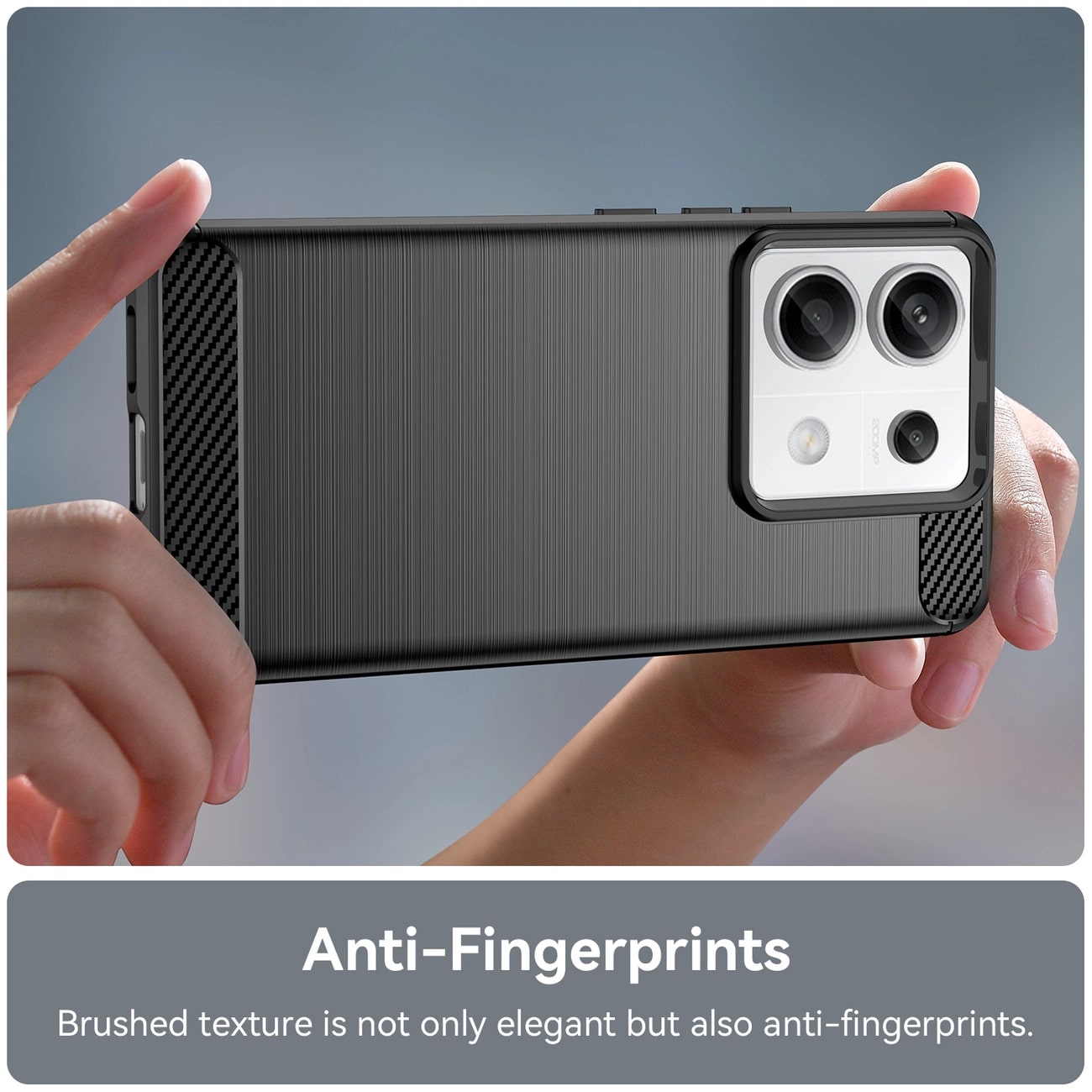 OEM Xiaomi Redmi Note 13 Pro+ 5G Θήκη Rugged Carbon TPU - Black