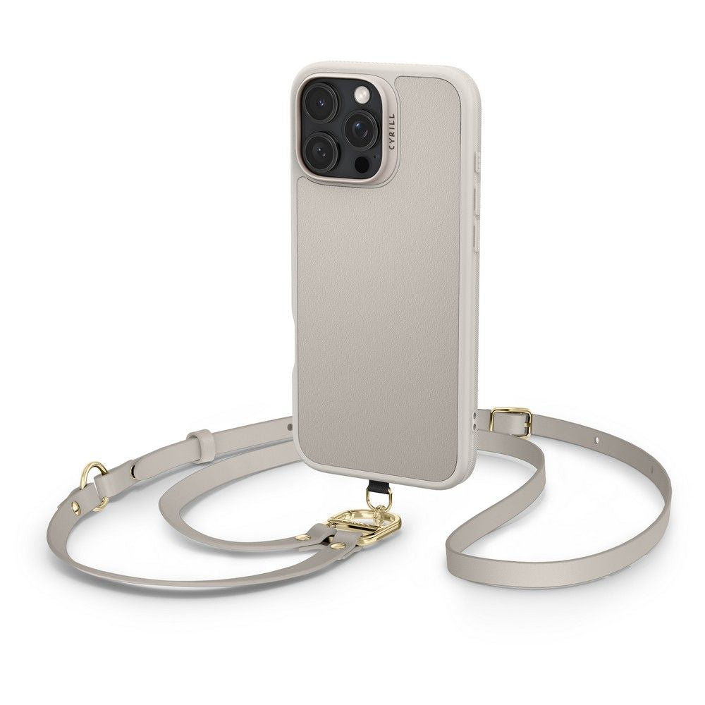Spigen Cyrill iPhone 16 Pro Max Classic Charm Mag Σκληρή Θήκη MagSafe με Πλαίσιο Σιλικόνης και Λουράκι - Cream