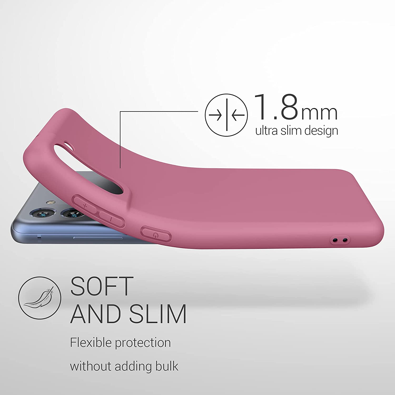 KW Samsung Galaxy S21 FE Θήκη Σιλικόνης TPU - Deep Rusty Rose - 55484.167