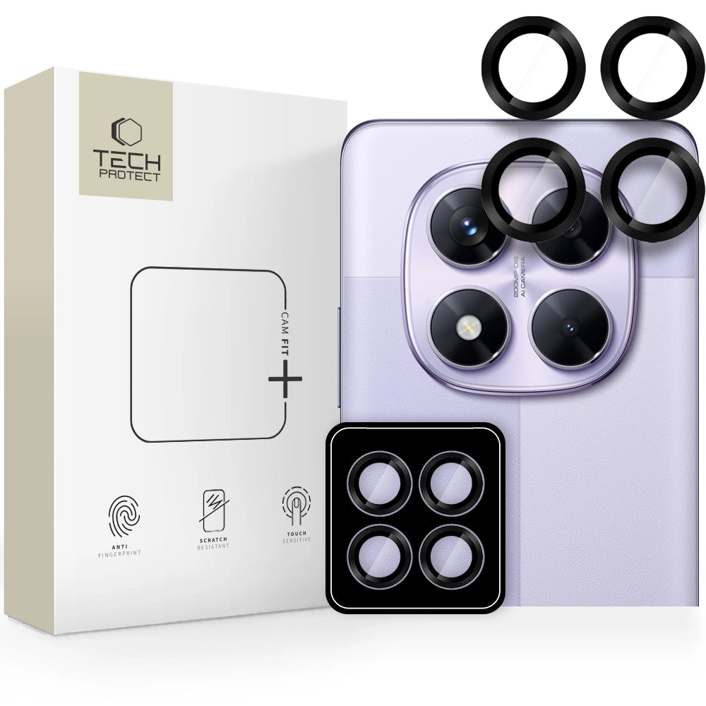 Tech-Protect Xiaomi Redmi Note 14 Pro 5G / Poco X7 CamRing Pro+ Αντιχαρακτικό Γυαλί για την Κάμερα - Black