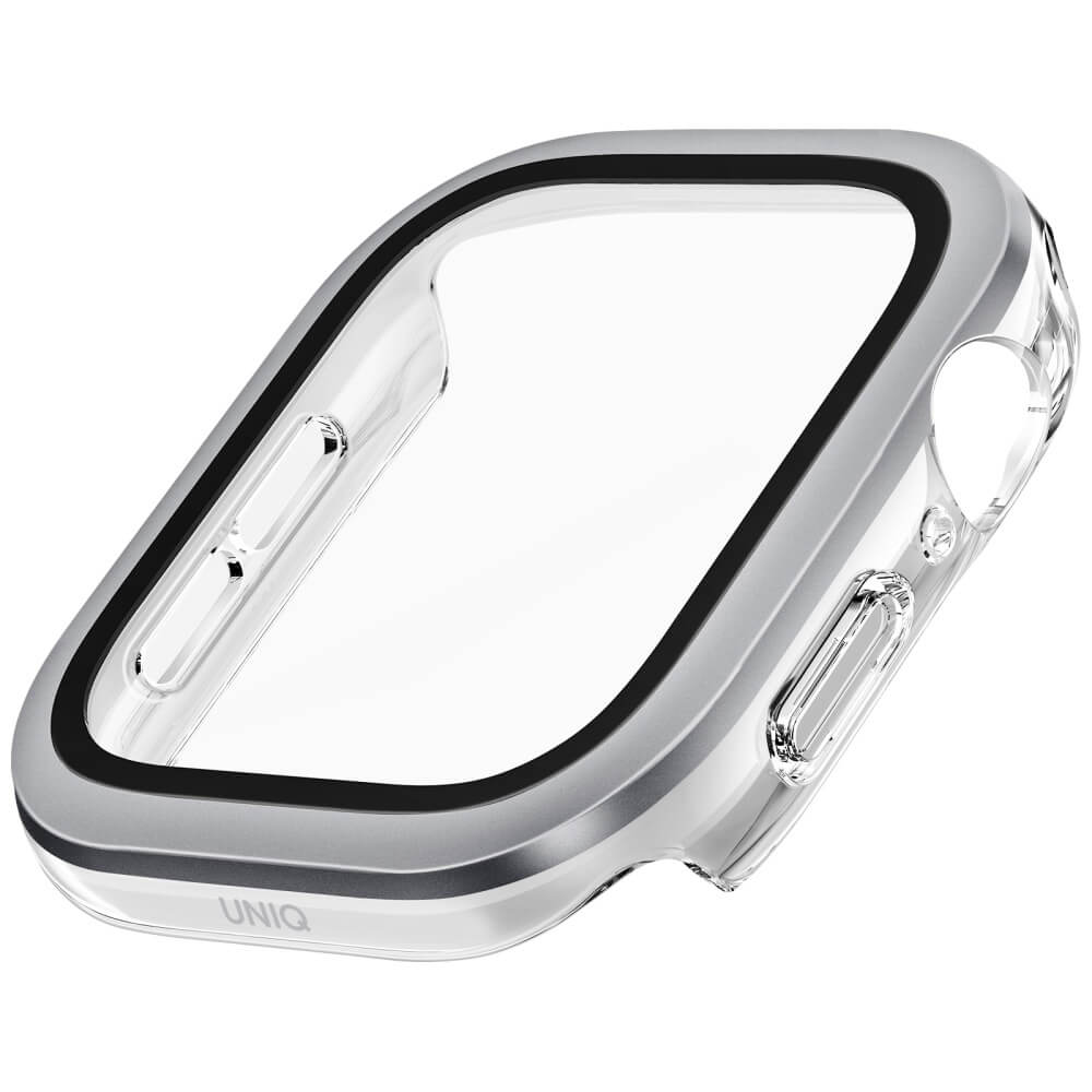 Uniq Θήκη Apple Watch 10/11 - 46mm Voute με Προστασία Οθόνης - Silver