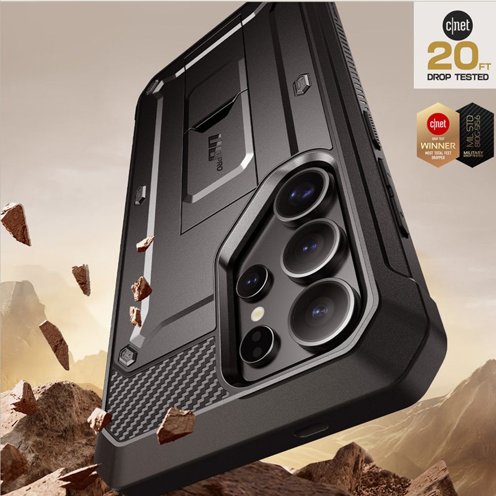 Supcase Samsung Galaxy S25 Ultra Unicorn Beetle Pro 2 Σκληρή Θήκη με Προστασία Οθόνης και Stand - Black