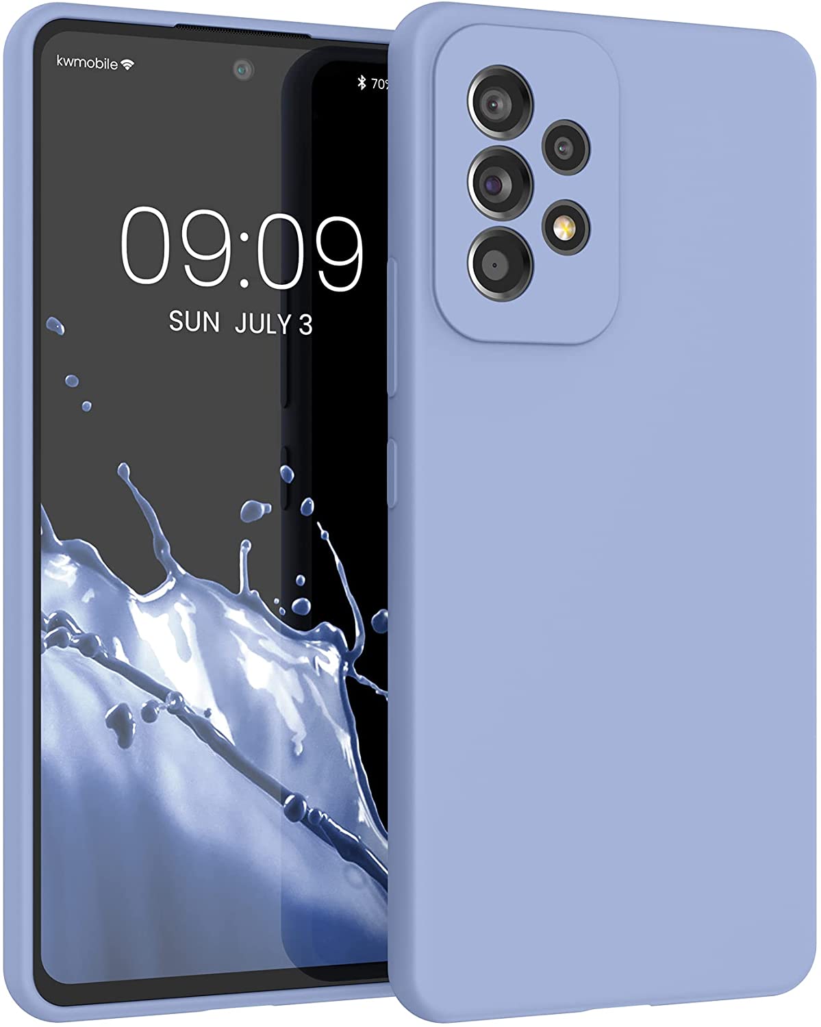 KW Samsung Galaxy A53 5G Θήκη Σιλικόνης TPU Rubberized - Light Blue - 57835.58