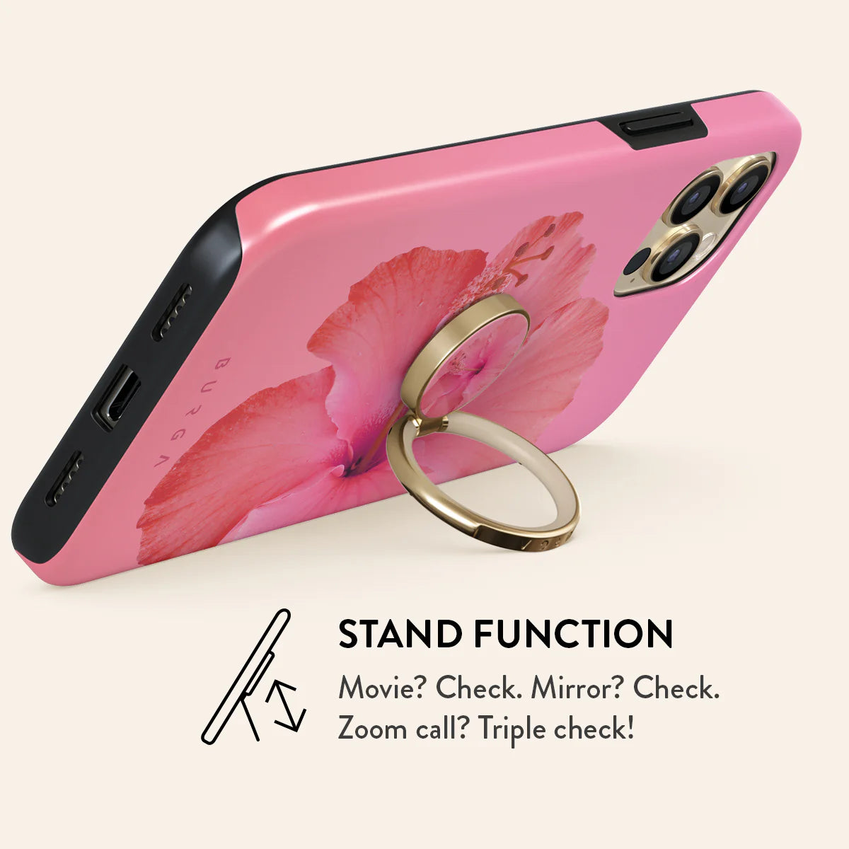 Burga Ring Holder - Δαχτυλίδι Συγκράτησης Κινητού - Βάση Στήριξης - Gold - Island Girl