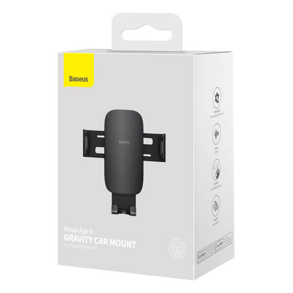 Baseus Metal Age II Gravity Car Air Vent Mobile Holder - Universal Βάση Αυτοκινήτου Αεραγωγού - Black - SUJS000001