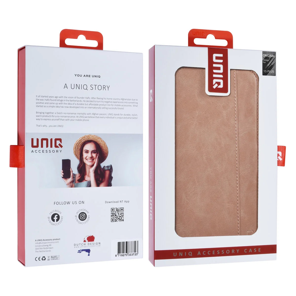 Tuniq iPhone 15 Plus / 14 Plus - Θήκη Πορτοφόλι από Δερματίνη με Stand - Ροζ