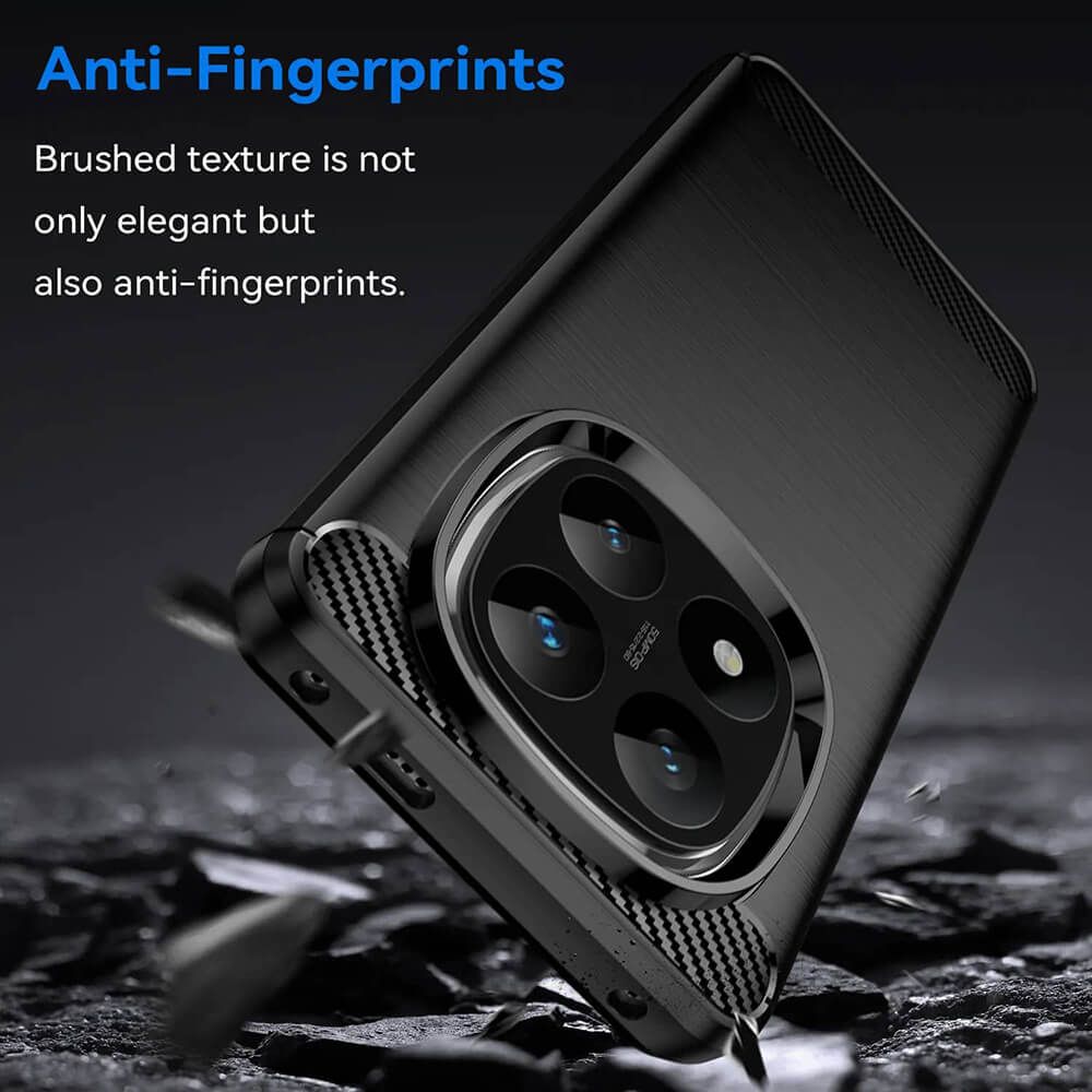 Techsuit Xiaomi Redmi Note 14 Pro+ 5G Carbon Silicone Θήκη Σιλικόνης TPU - Black