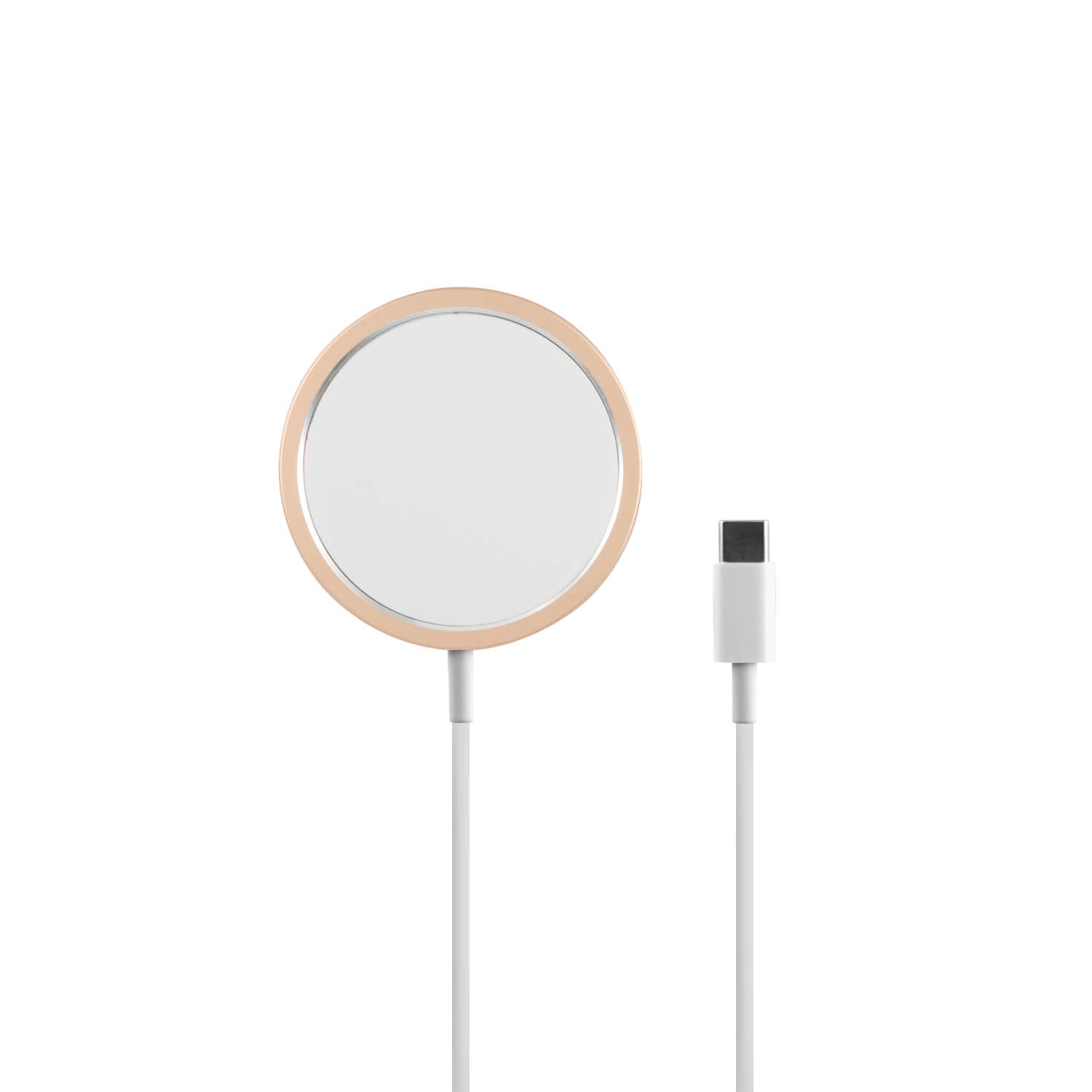 Guess Induction Charger - Ασύρματος Φορτιστής MagSafe με Καλώδιο Type-C 15W - Gold