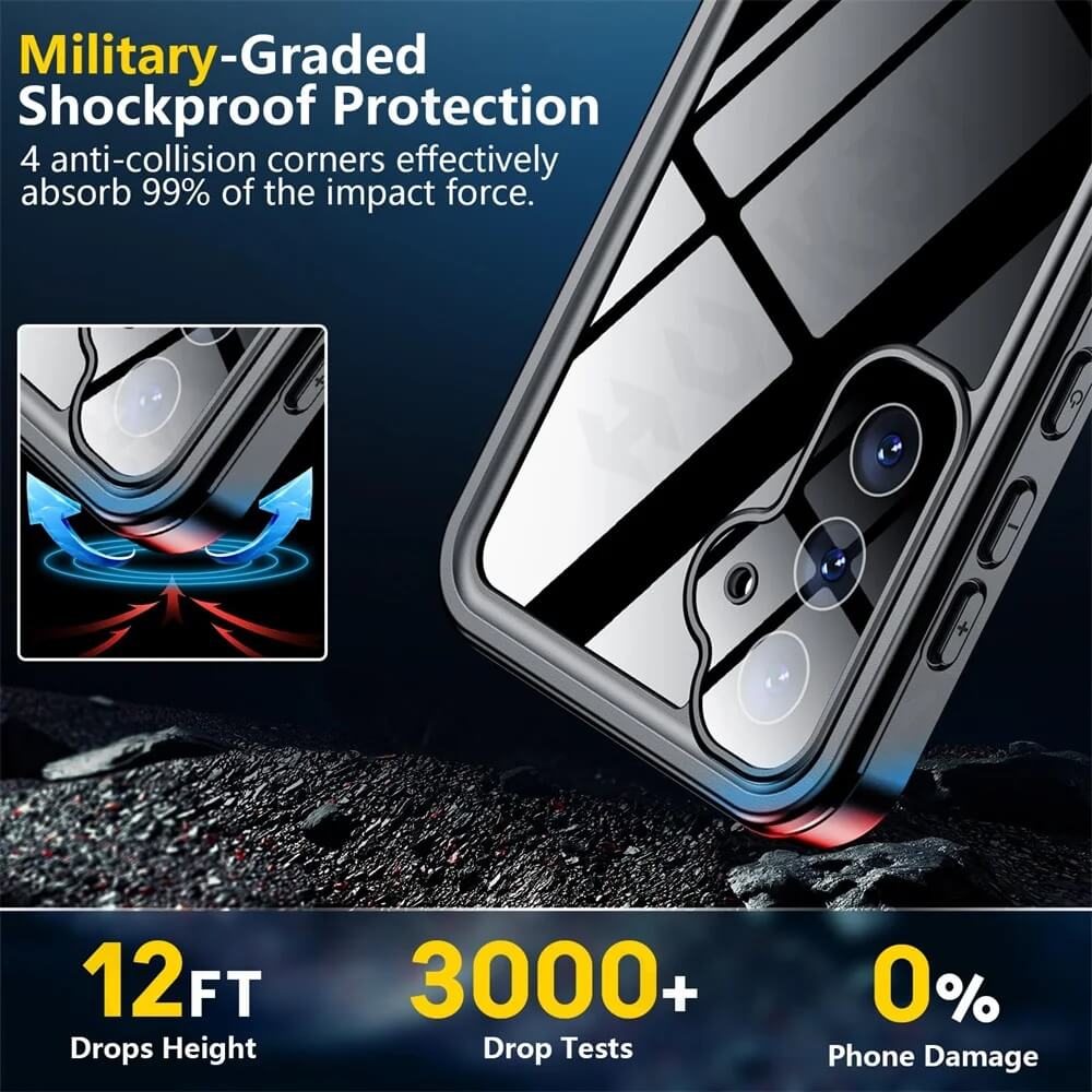 ShellBox Samsung Galaxy S25 Plus - Αδιάβροχη Θήκη IP68 - Black