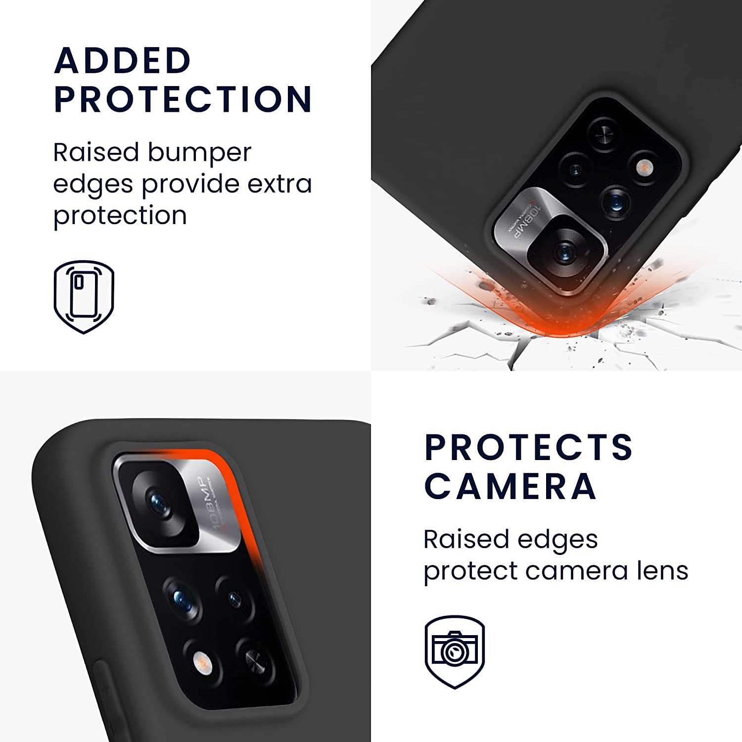 KW Xiaomi Redmi Note 11 Pro+ 5G Θήκη Σιλικόνης TPU - Matte Black - 58095.47