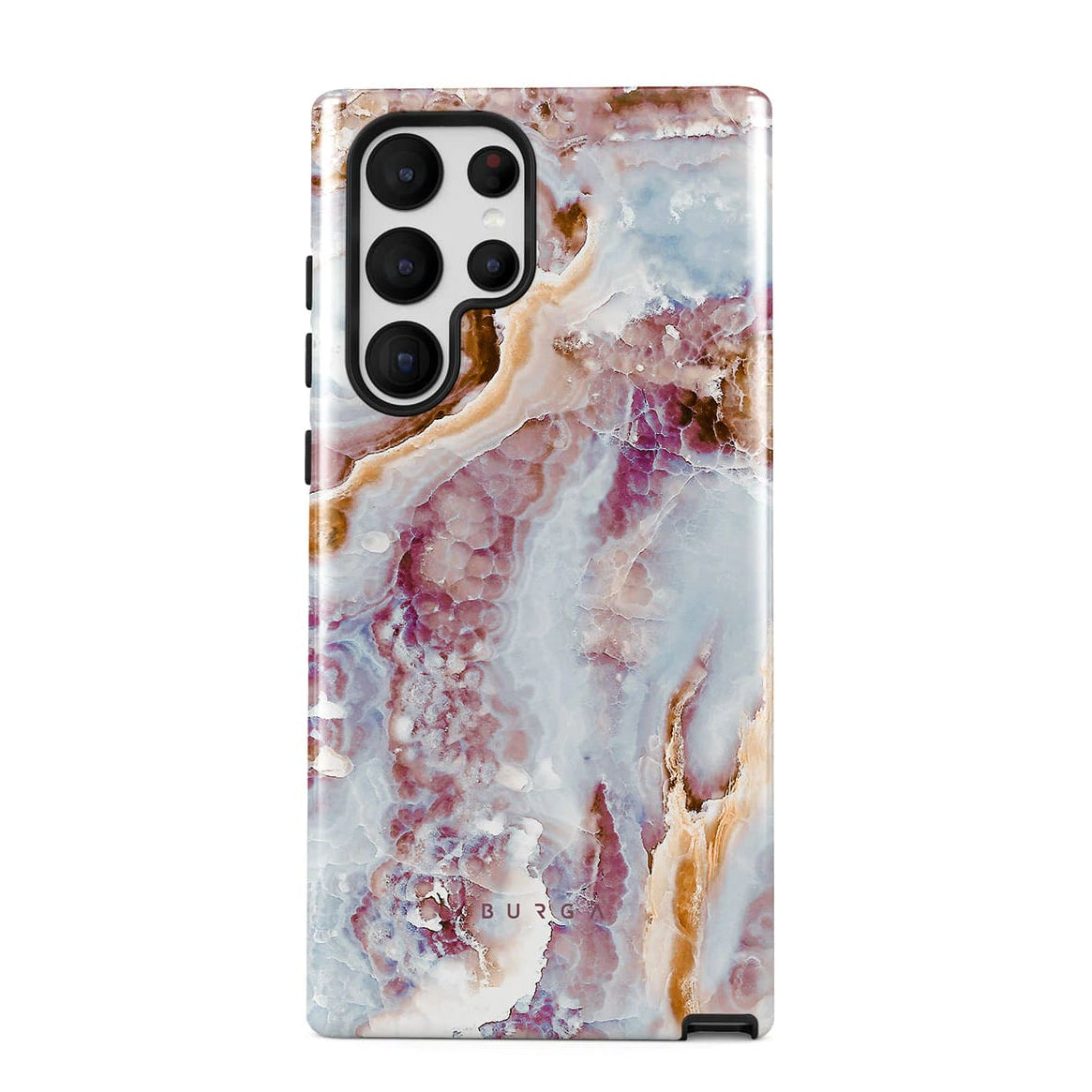 Burga Samsung Galaxy S22 Ultra Fashion Tough Σκληρή Θήκη - Frozen Leaves